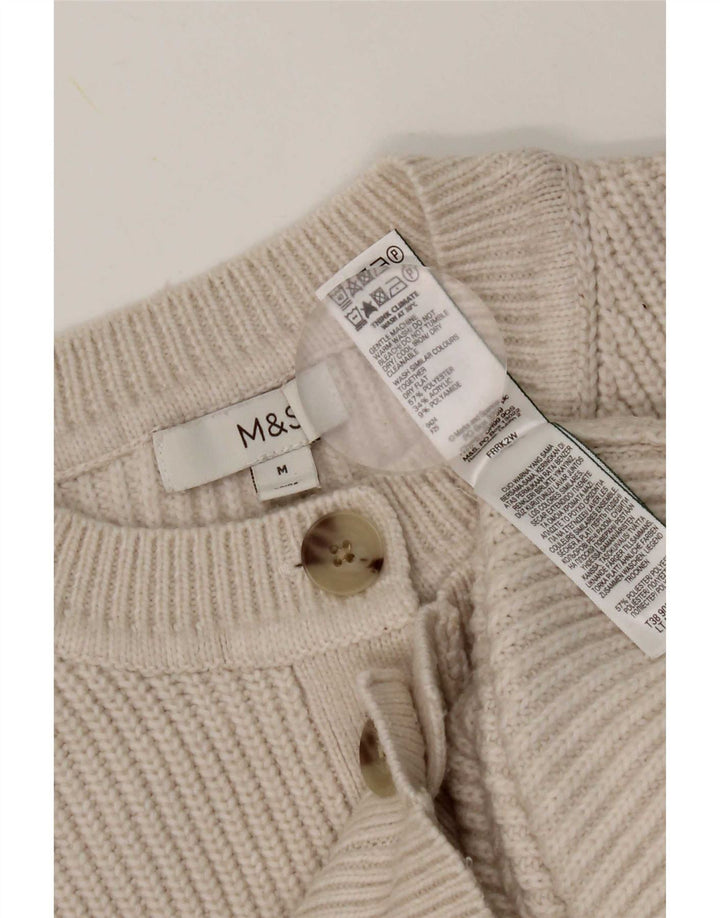 Женский кардиган Marks & Spencer UK 14, средний бежевый полиэстер