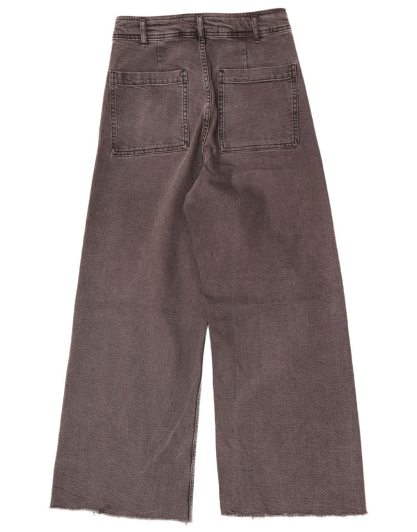Женские широкие джинсы Zara с высокой талией EU 40, средние W30 L29, серые