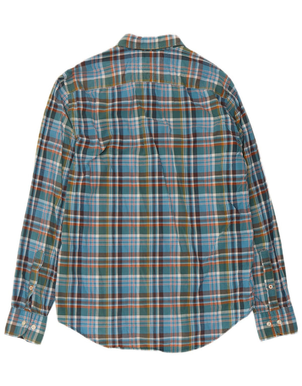 Tommy Hilfiger Мужская рубашка New York Fit, маленькая синяя клетка, хлопковая