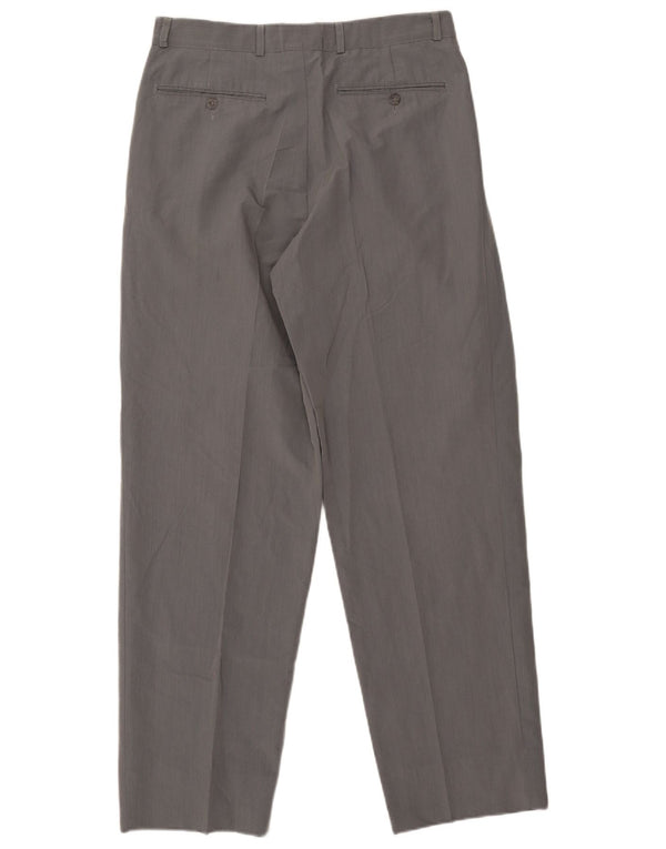 Винтажные мужские брюки чинос с ремешком IT 48 Medium W32 L32 Серый полиэстер