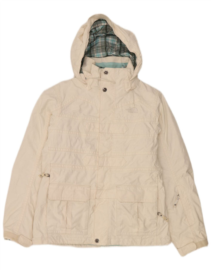 Женская лыжная куртка с капюшоном The North Face UK 10, маленькая, белый полиэстер