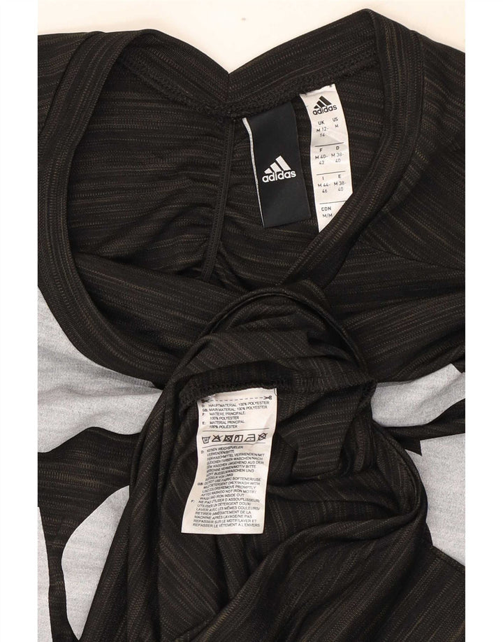 Женская футболка Adidas с рисунком Top UK 12/14, средний серый полиэстер с крапинками