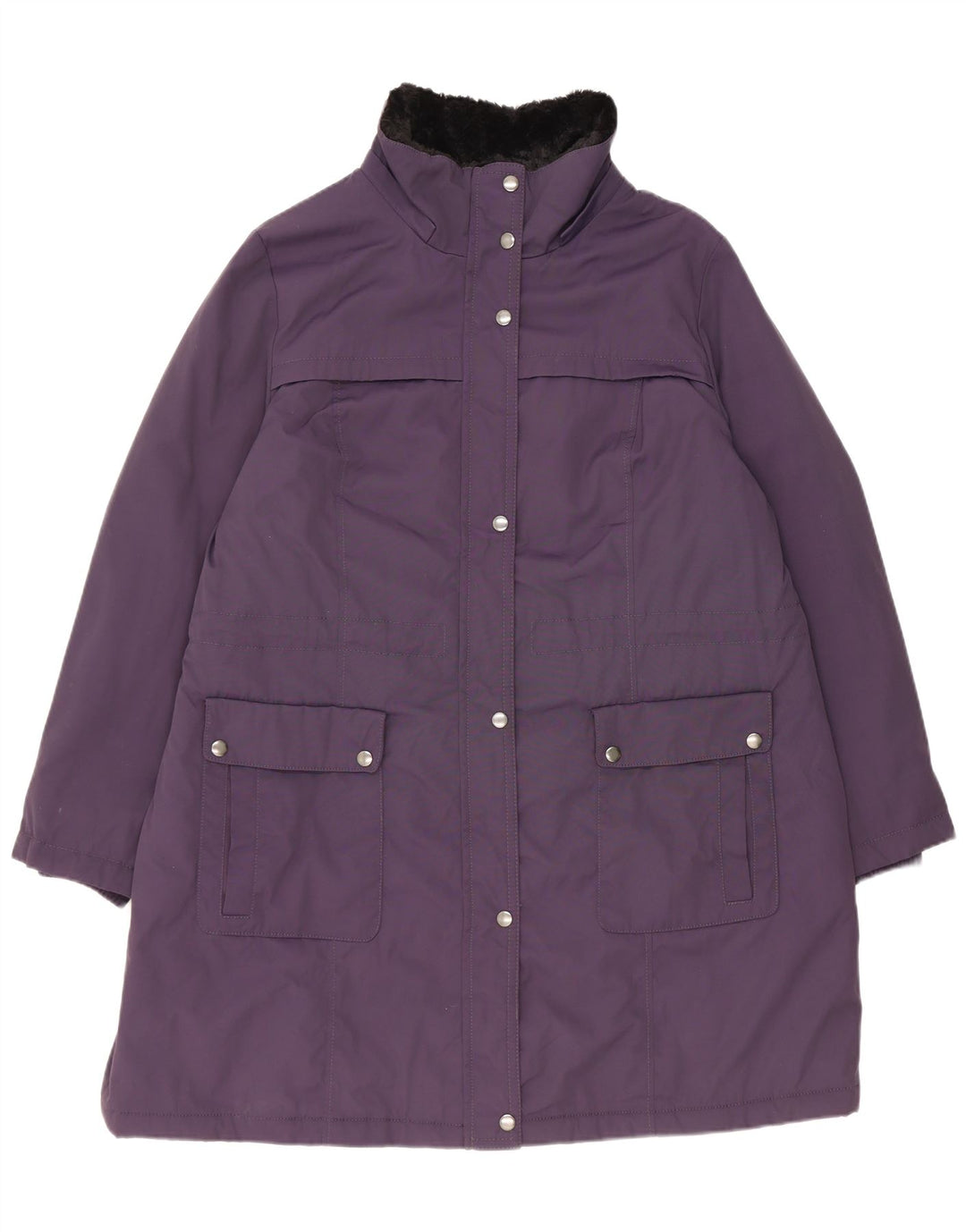 Женское стеганое пальто Marks & Spencer UK 18 XL Фиолетовый полиамид