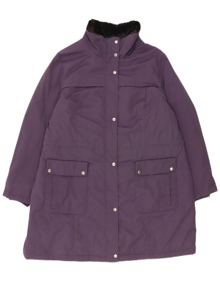 Женское стеганое пальто Marks & Spencer UK 18 XL Фиолетовый полиамид