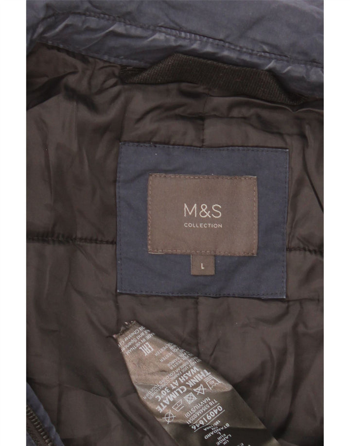 Мужская ветровка Marks & Spencer UK 40, большая темно-синяя полиэстер