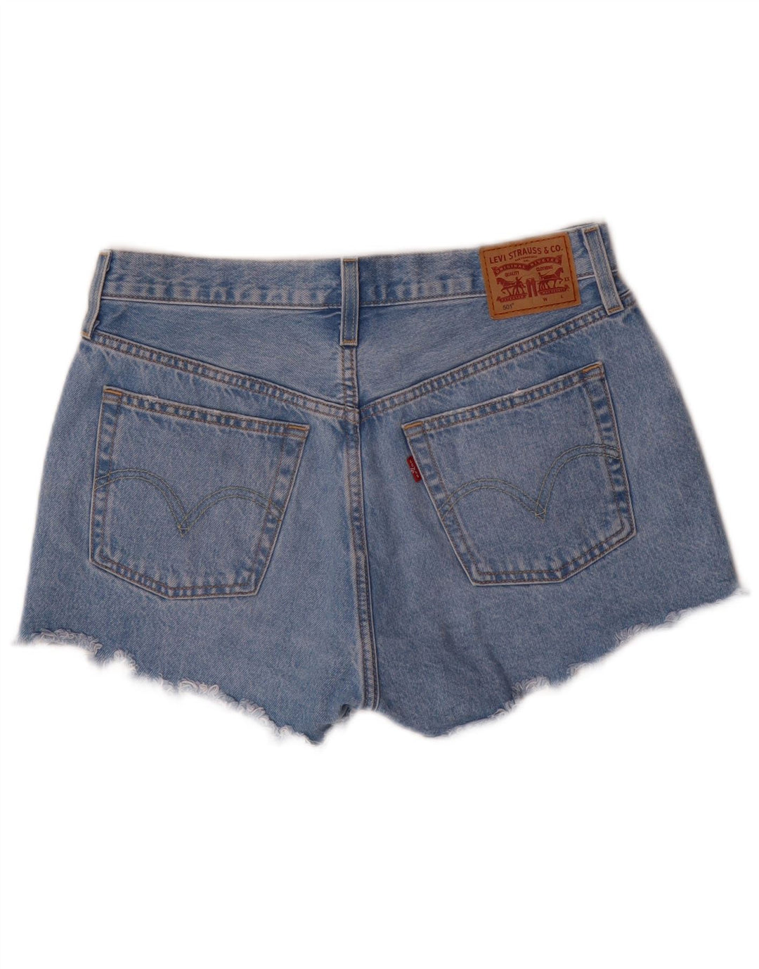 Женские джинсовые шорты Levi's 501 W29, хлопковый средний синий цвет