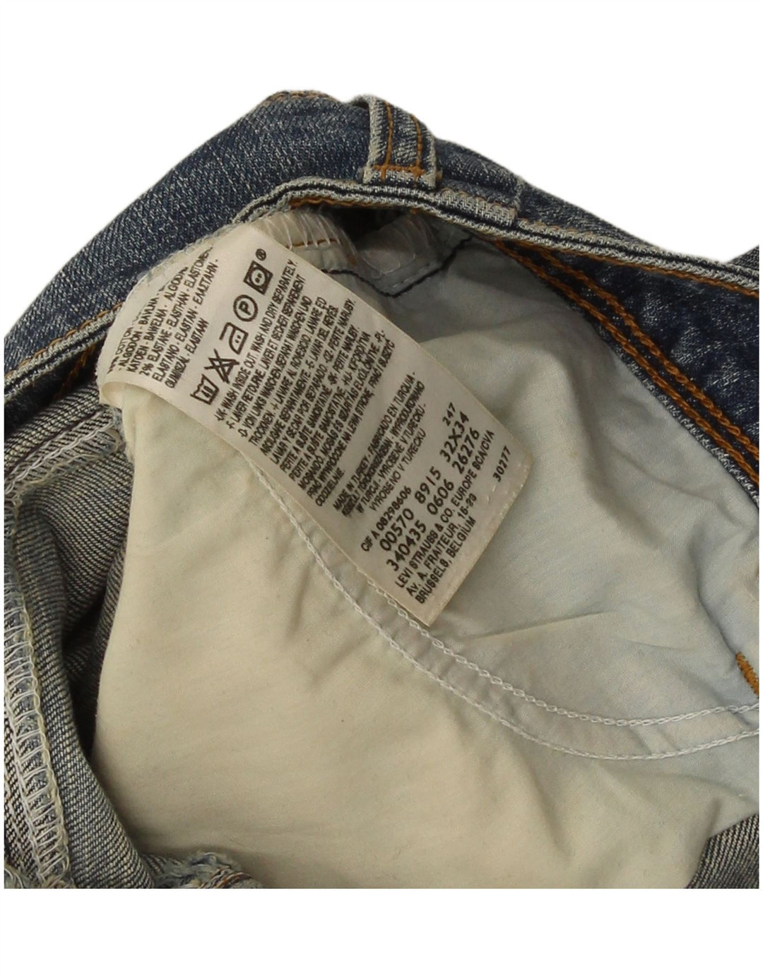 Женские прямые джинсы Levi's 570 W32 L31 синие, хлопок