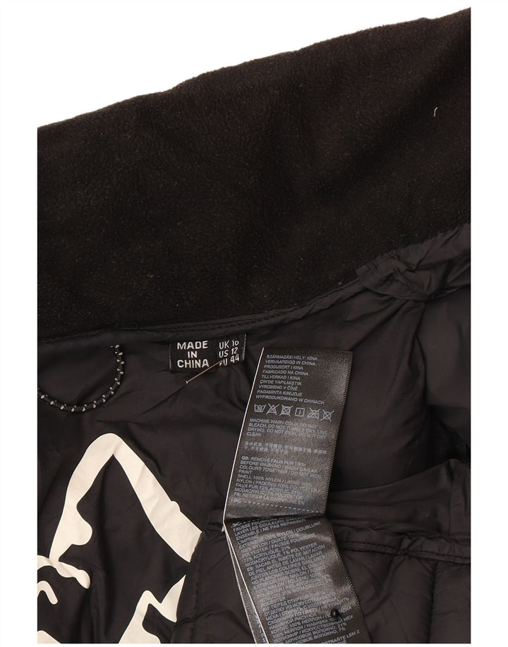 Женская стеганая куртка Superdry UK 16, большая черная полихлорид