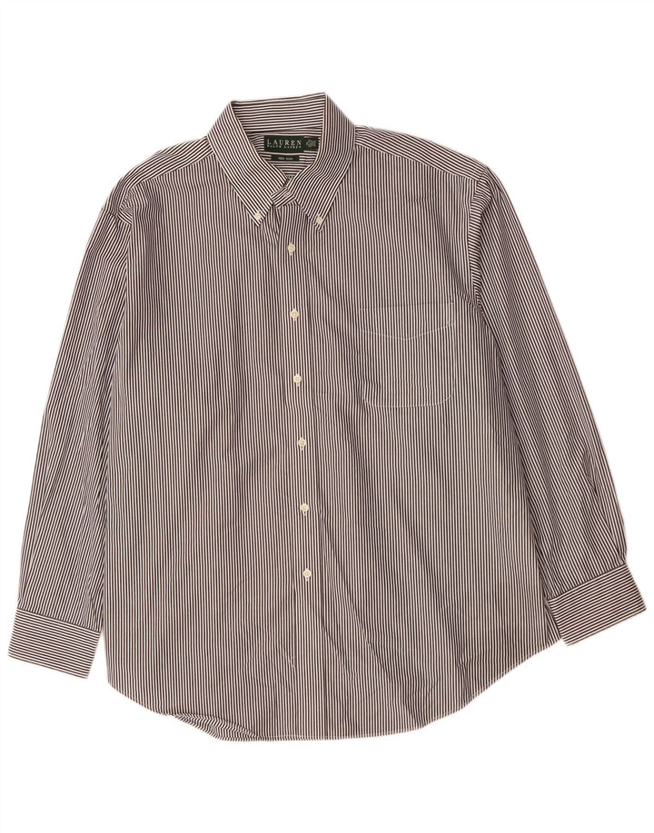 Мужская рубашка RALPH LAUREN, размер 18, 2XL, черная хлопковая полоска