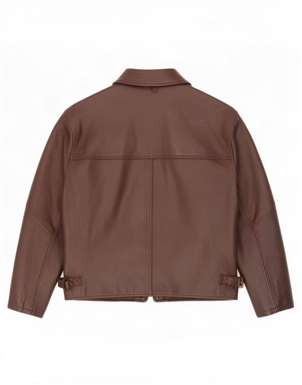 Винтажная мужская кожаная куртка UK 42 XL Коричневая