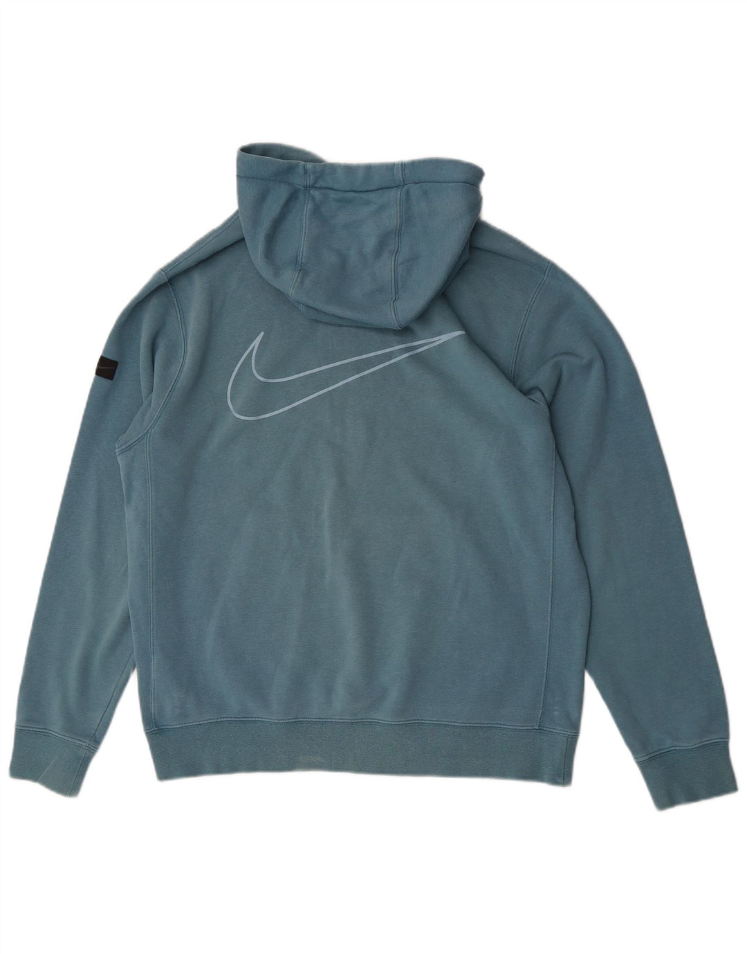 Мужской джемпер с капюшоном с графическим рисунком Nike, хлопковый средний синий цвет