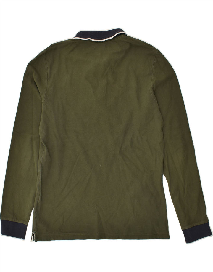 NORTH SAILS Mens Long Sleeve Polo Shirt Medium Green Cotton | Vintage North Sails | Thrift | Second-Hand North Sails | Used Clothing | Messina Hembry 