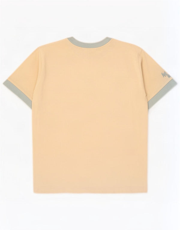 Puma Mens Graphic T-Shirt Top Small Off White Colourblock