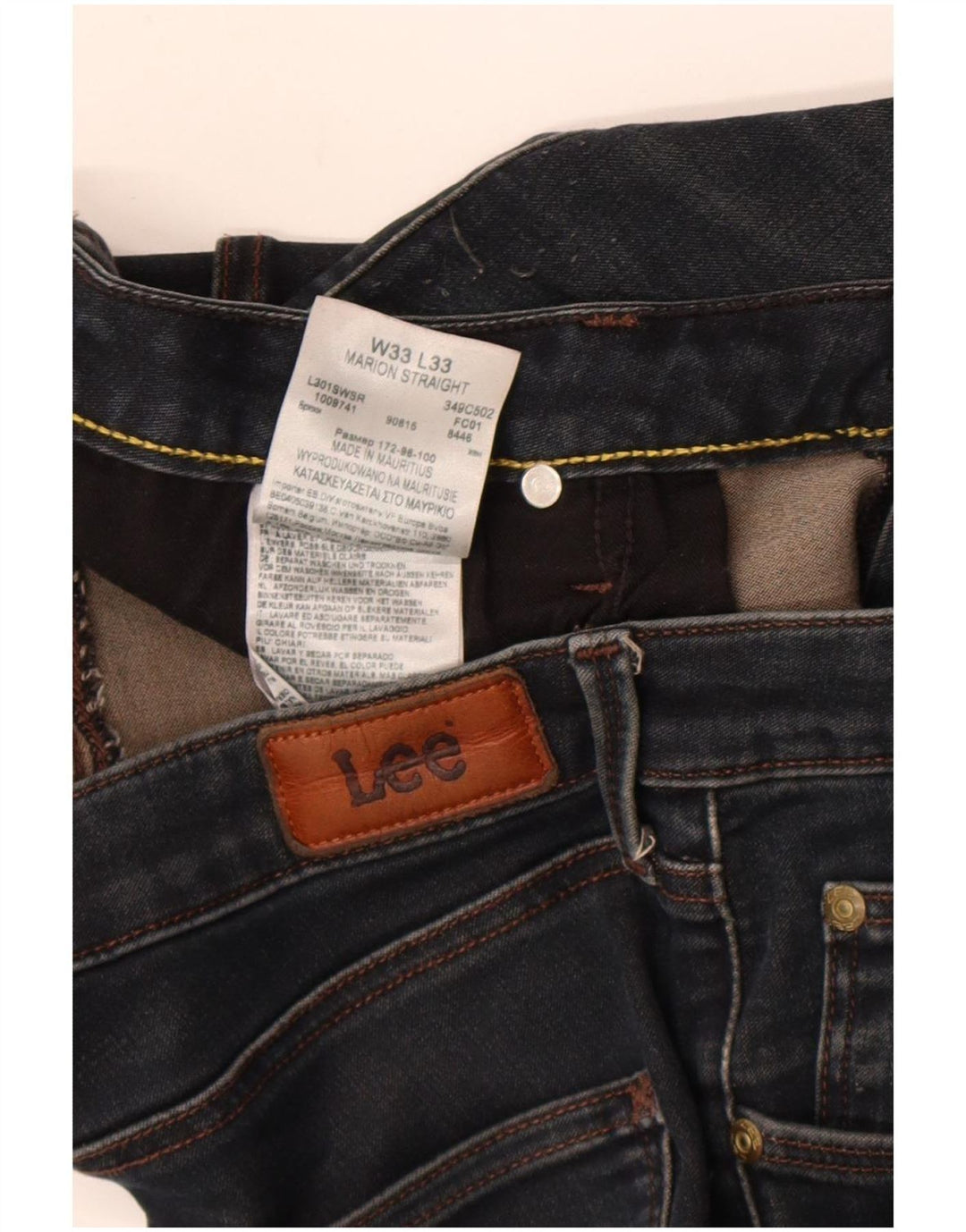 Джинсы Lee Mens Marion Straight W33 L33 Темно-синие, хлопок