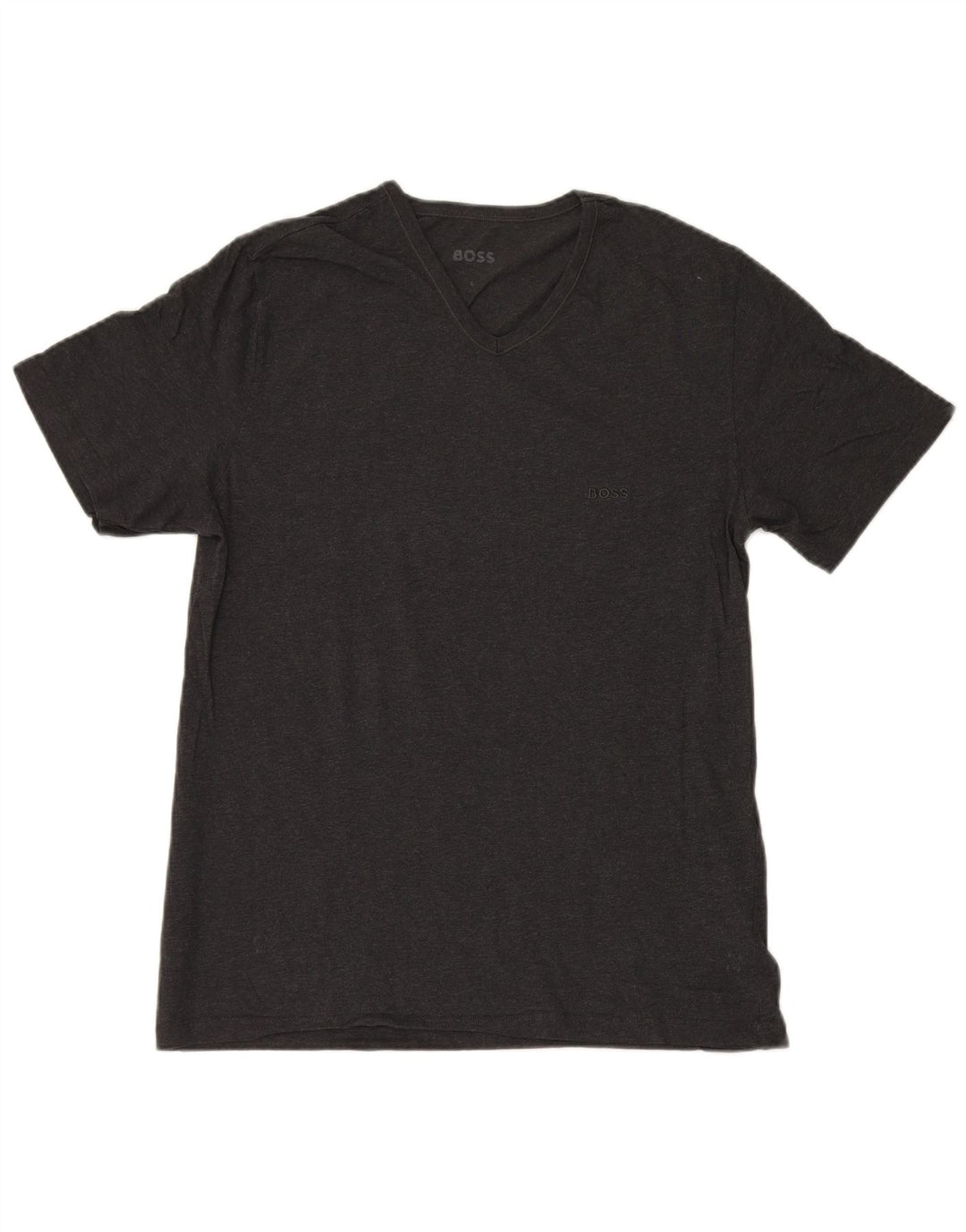 HUGO BOSS Mens T-Shirt Top Large Grey Cotton