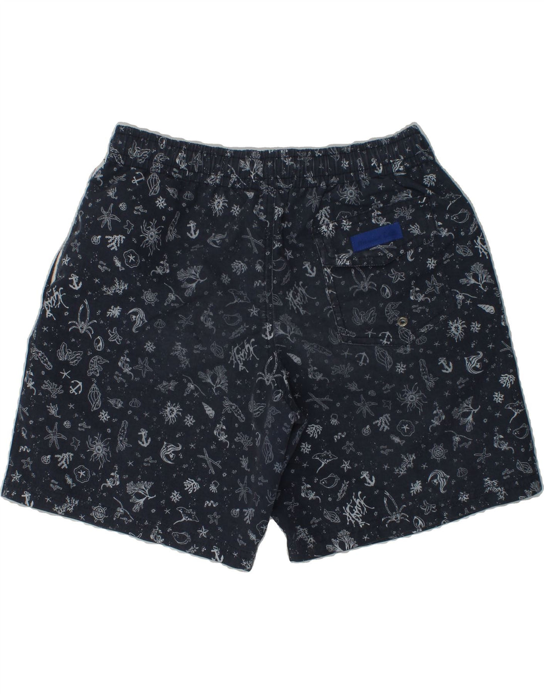 MASSIMO DUTTI Boys Abstract Pattern Sport Shorts 11-12 Years W26 Navy Blue | Vintage Massimo Dutti | Thrift | Second-Hand Massimo Dutti | Used Clothing | Messina Hembry 