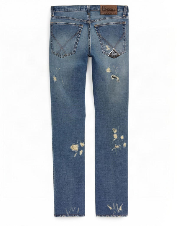 Женские потертые джинсы Roy Rogers Bootcut W34 L32, синий хлопок