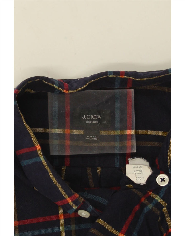 Мужская фланелевая рубашка J. Crew, большой размер, темно-синяя клетка, хлопок