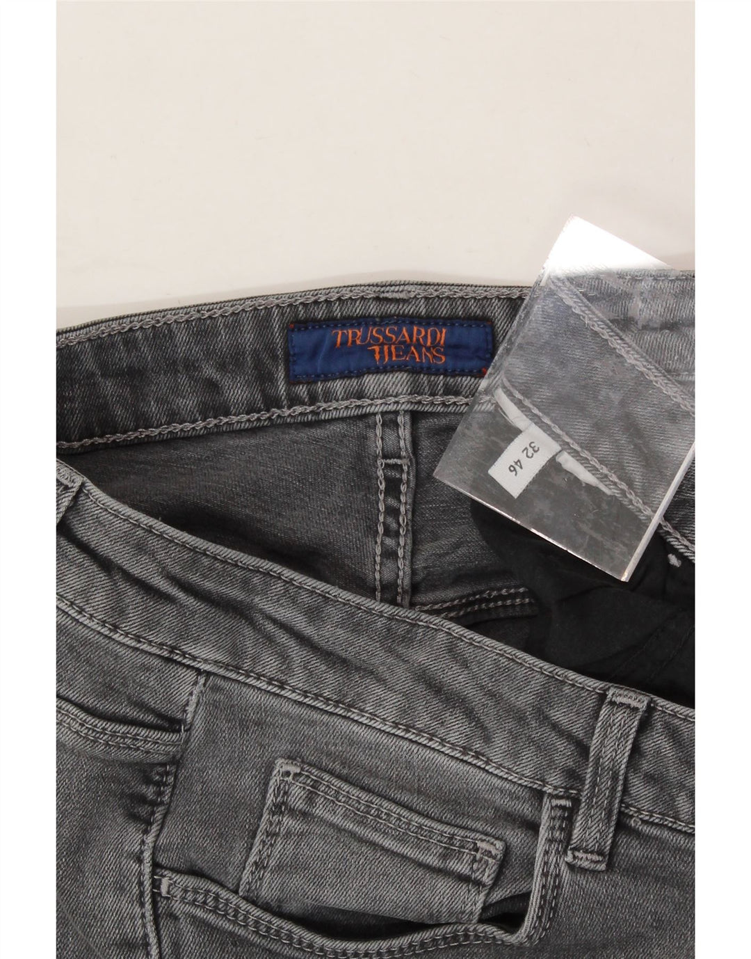 TRUSSARDI Womens Skinny Jeans W32 L31 Grey Vintage Trussardi and Second-Hand Trussardi from Messina Hembry 