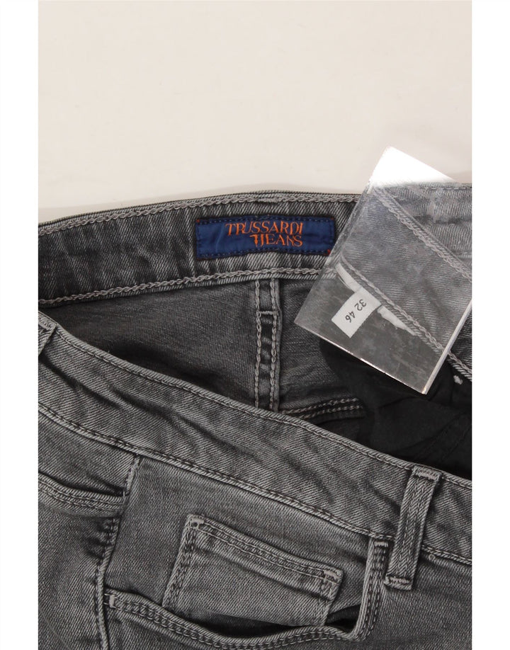 TRUSSARDI Womens Skinny Jeans W32 L31 Grey Vintage Trussardi and Second-Hand Trussardi from Messina Hembry 