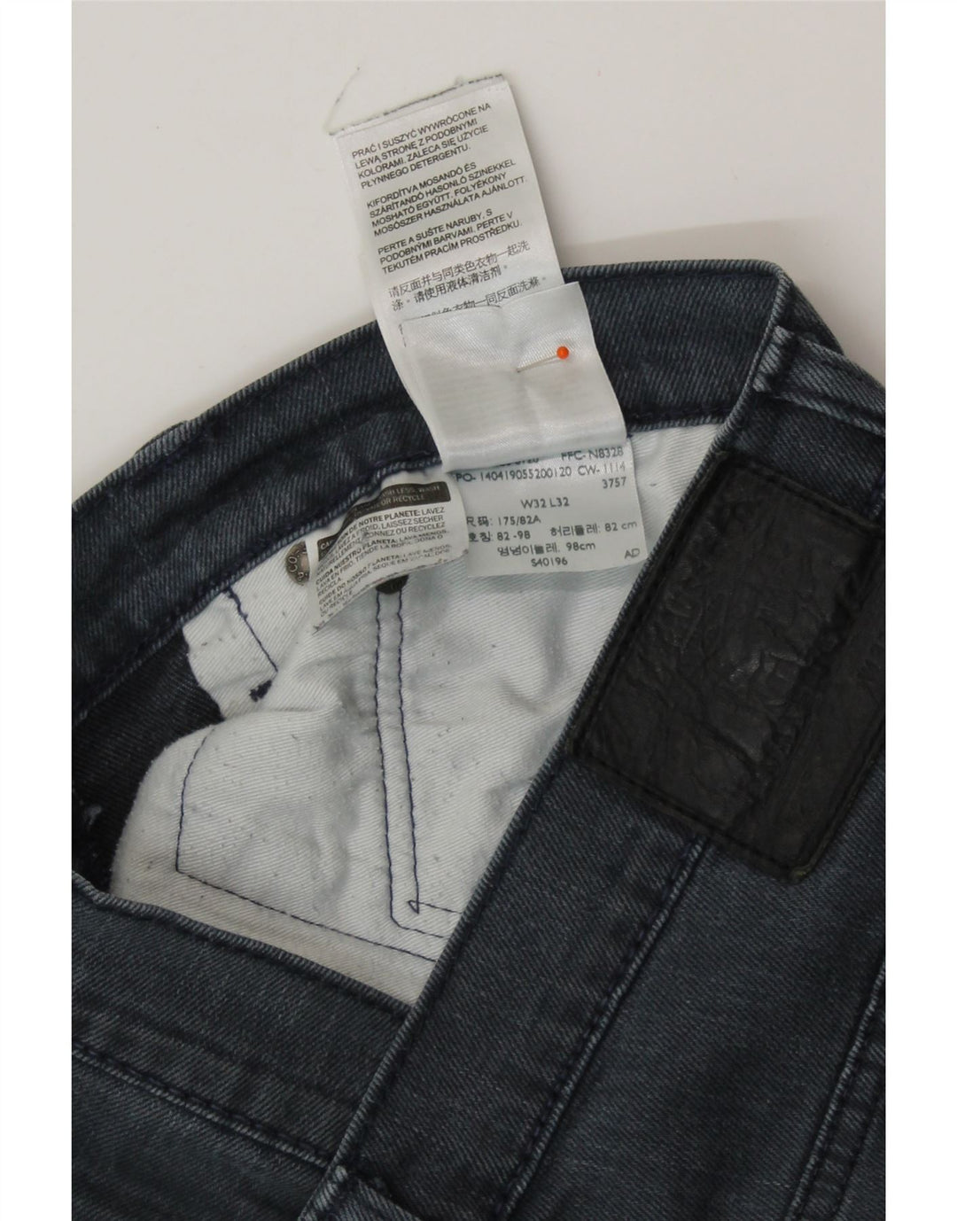 Мужские узкие джинсы LEVI'S W32 L27 Серые, хлопок