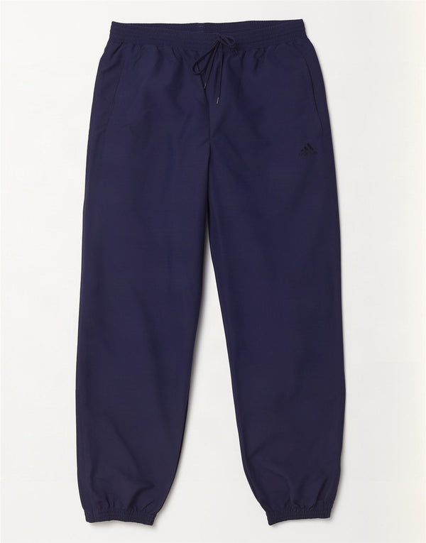 Adidas Mens Tracksuit Trousers Joggers Large Navy Blue Polyester