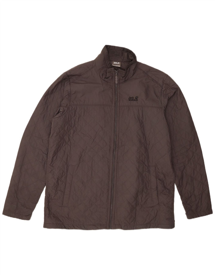 Мужская стеганая куртка Jack Wolfskin UK 50 3XL серая из полиэстера