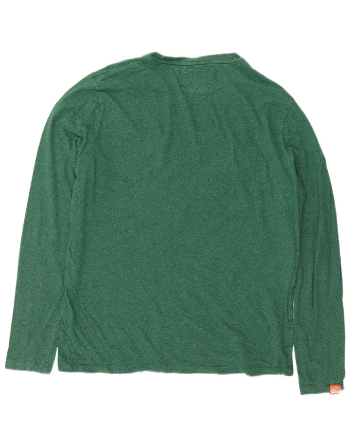 Мужской топ Superdry с длинным рукавом 2XL, зеленый в крапинку