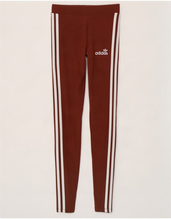Женские леггинсы Adidas UK 4 XS Коричневые хлопковые