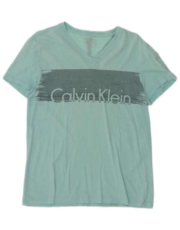 Женская футболка с рисунком Calvin Klein Top UK 10, маленький зеленый хлопок