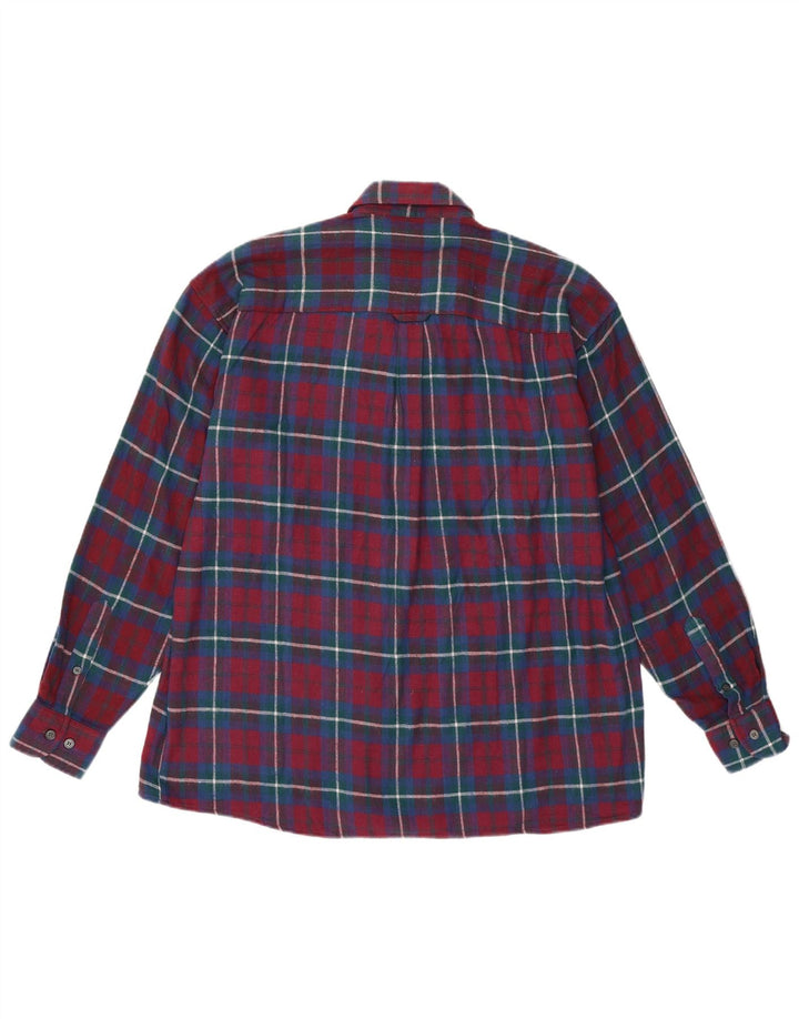 Мужская фланелевая рубашка Gian Marco Venturi, большая бордовая клетка, хлопок