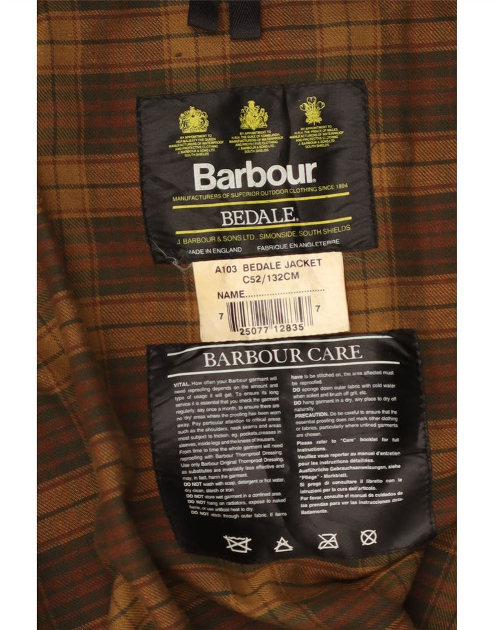 Мужская куртка BARBOUR Bedale из вощеного хлопка, размер 52, 2XL, коричневый хлопок