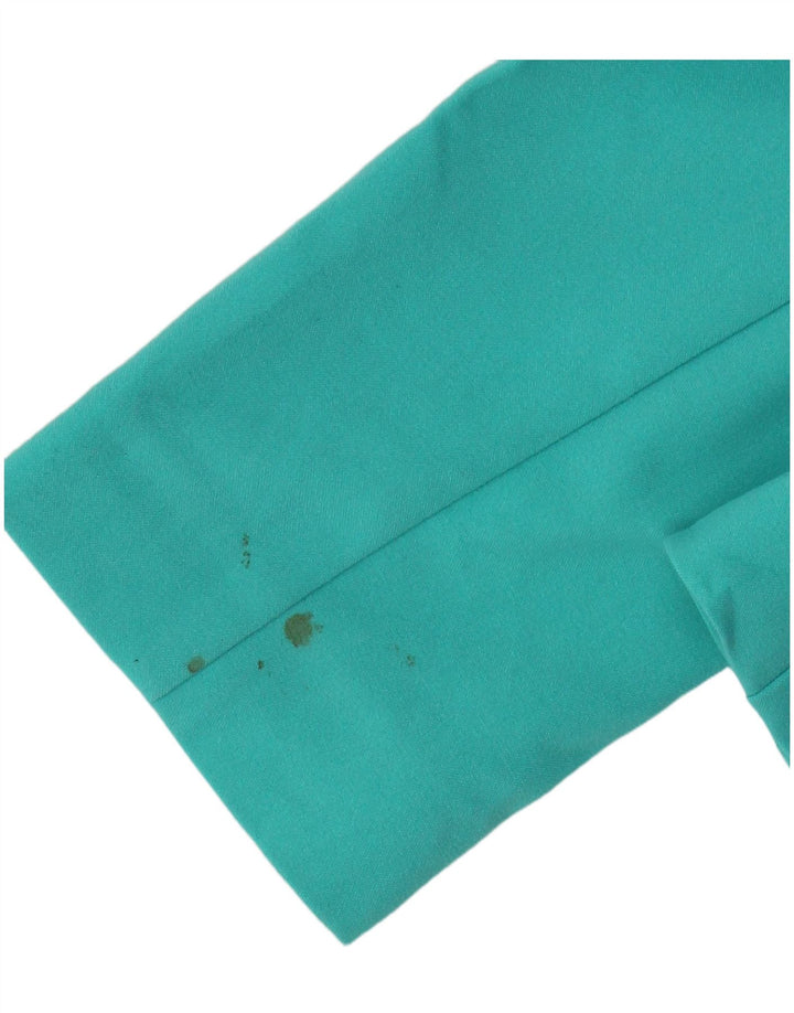 Женский открытый пиджак Marks & Spencer UK 10, маленький бирюзовый полиэстер