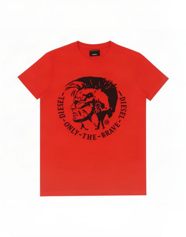 Мужская футболка с рисунком Diesel Top Small Red