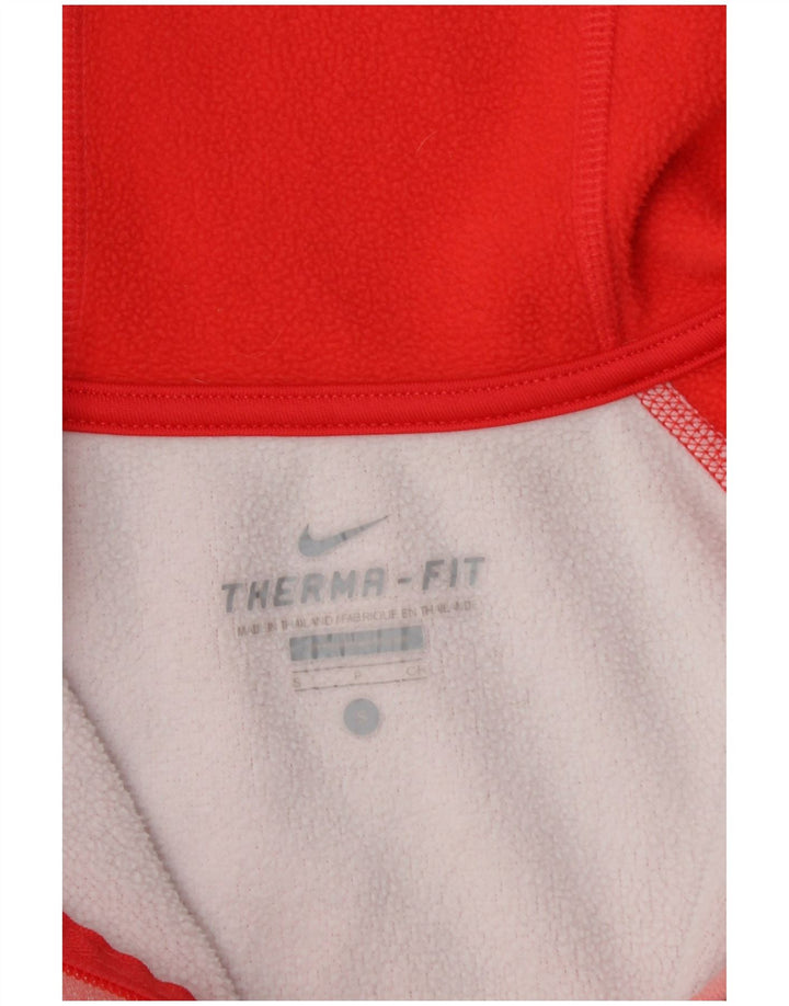 Женский свитер с капюшоном на молнии NIKE Therma-Fit UK 10, маленький розовый цветной блок