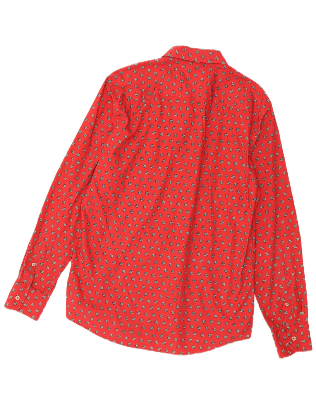 Мужская рубашка Benetton, большая красная пятнистая хлопковая рубашка