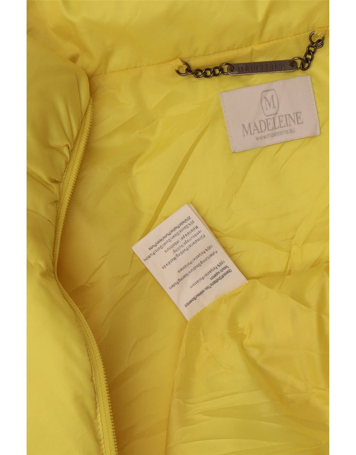 MADELEINE Womens Padded Jacket UK 18 XL Yellow Polyester