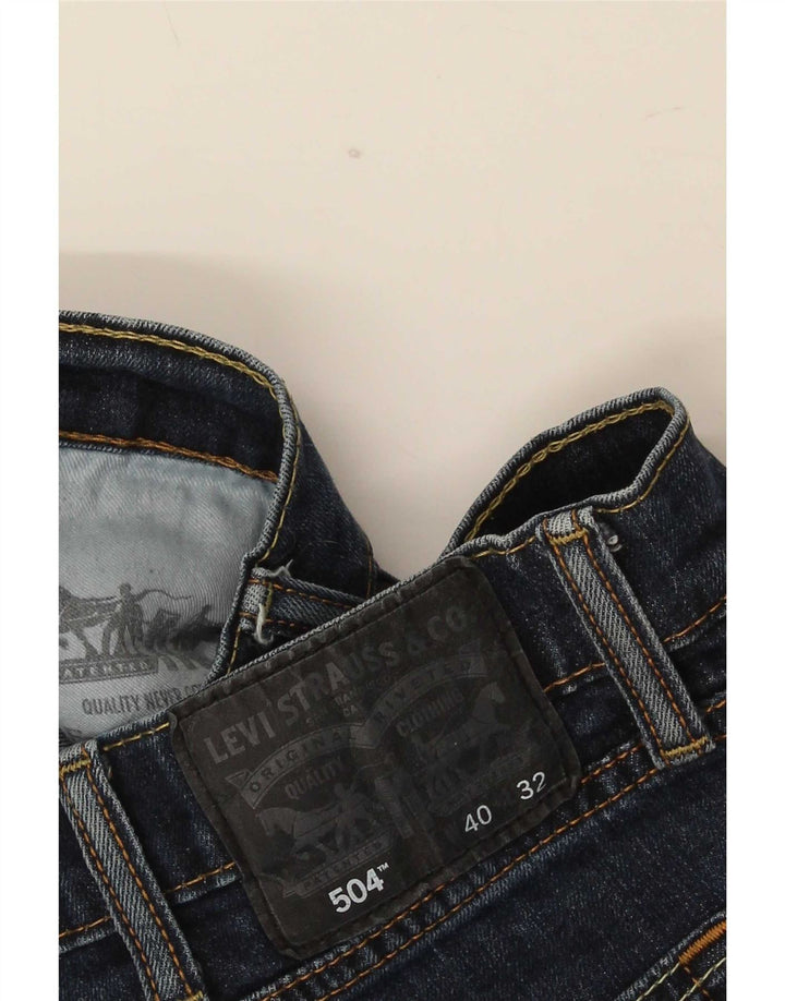 Мужские прямые джинсы Levi's 504 W40 L32 Темно-синие