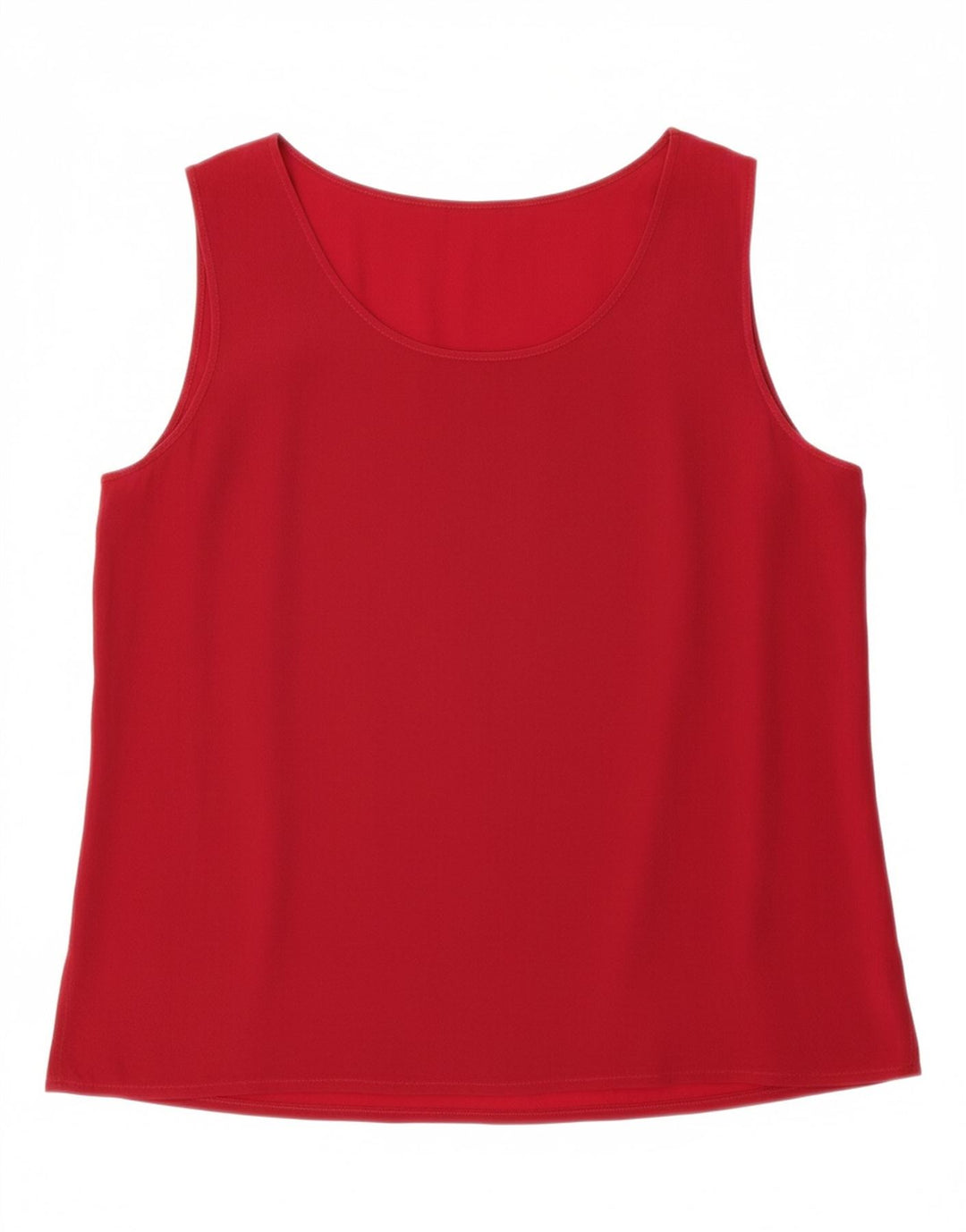 VINTAGE Womens Sleeveless Blouse Top UK 12 Medium Burgundy