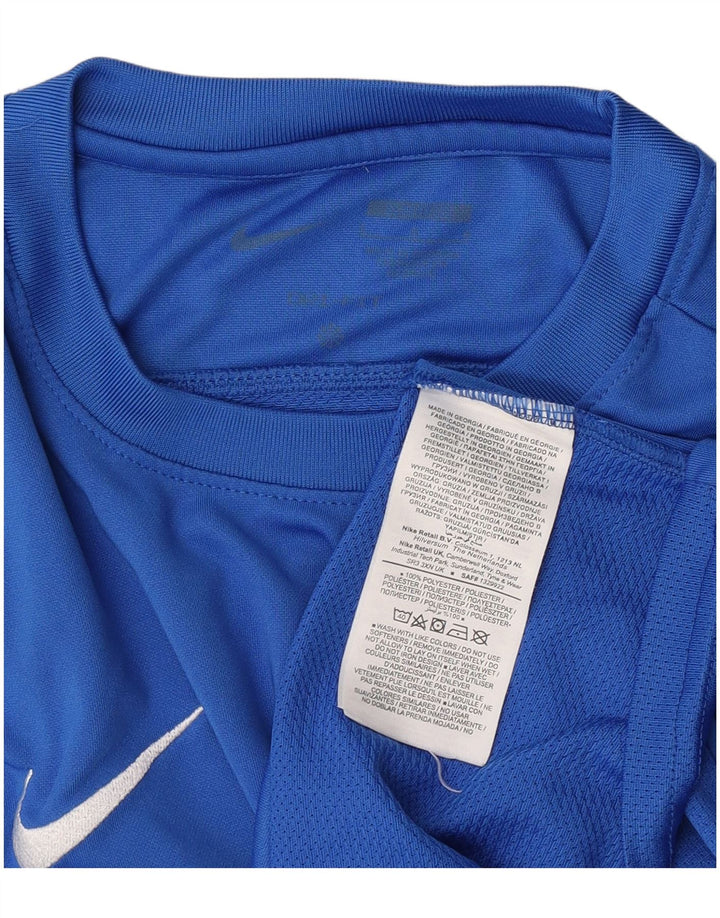 Мужская футболка Nike Dri Fit, большой синий полиэстер