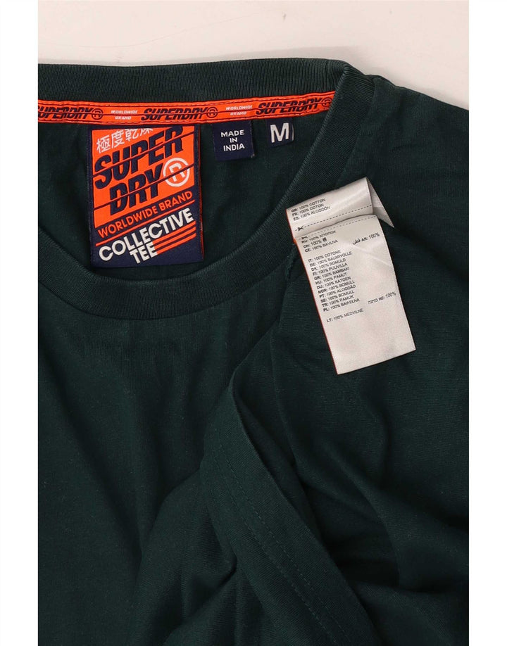 Мужская футболка Superdry Top из хлопка среднего зеленого цвета