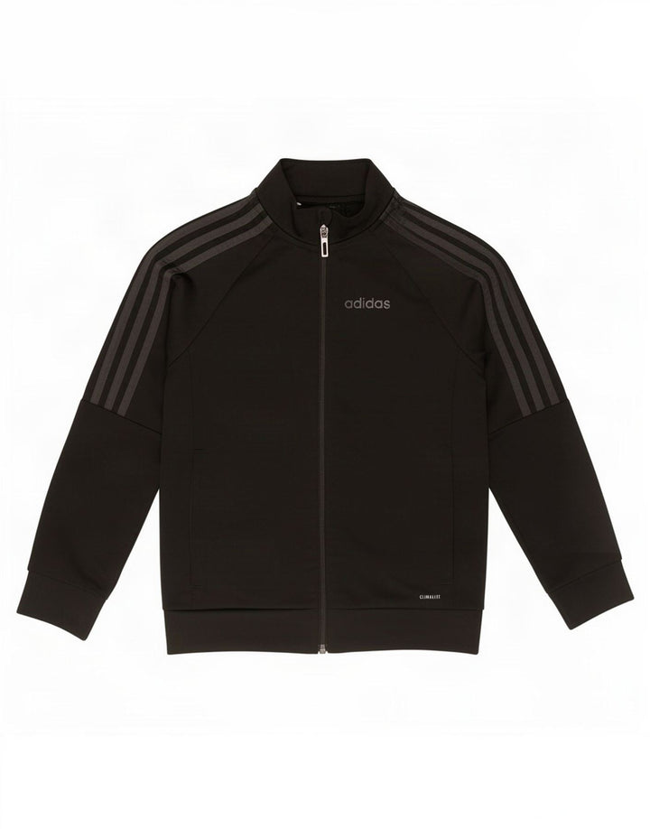 Спортивный костюм Adidas Climalite для мальчиков, верхняя куртка 6-7 лет, черный полиэстер