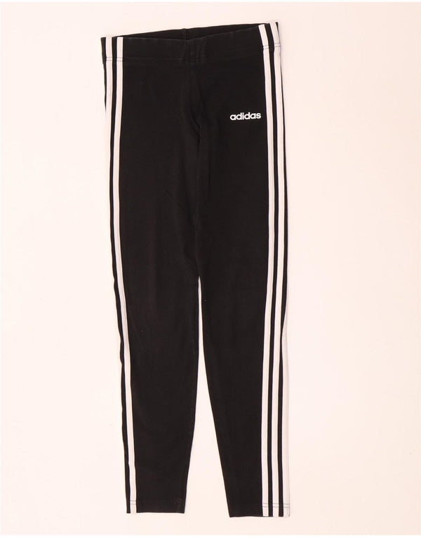 Леггинсы Adidas для девочек 13-14 лет, черные