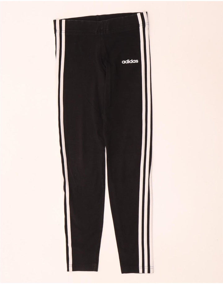Леггинсы Adidas для девочек 13-14 лет, черные