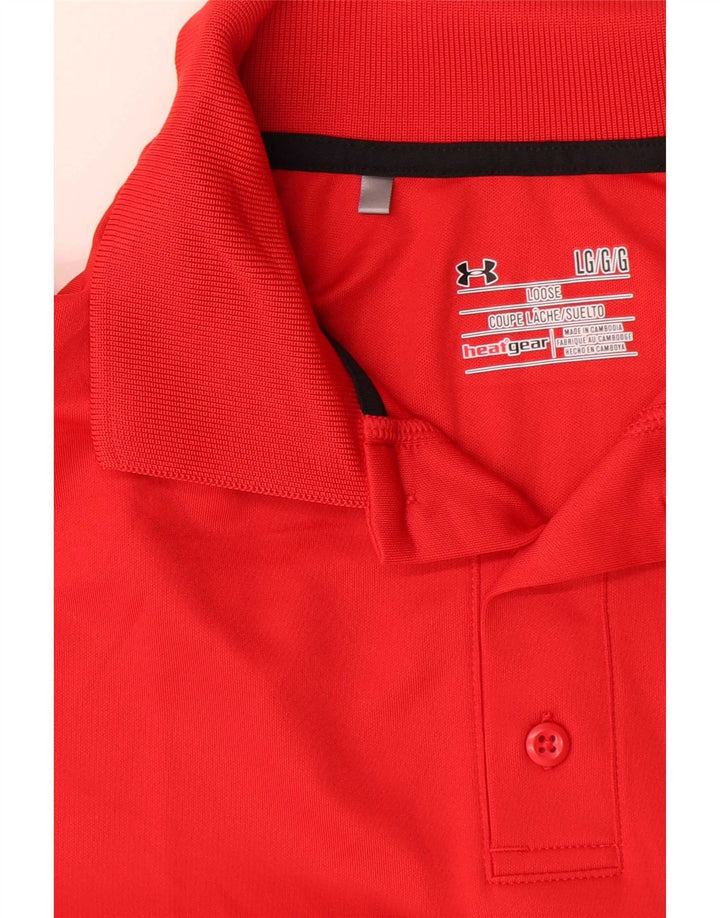 Мужская рубашка поло Under Armour Heat Gear, большая красная