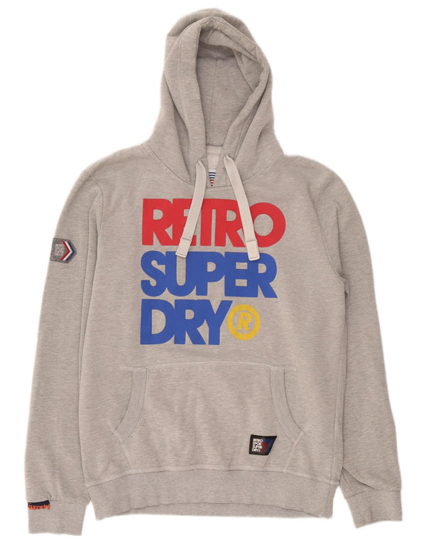 Мужской джемпер с капюшоном Superdry XL, серый хлопок