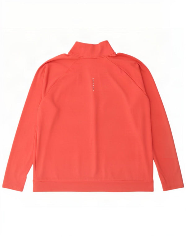 Женский спортивный костюм-пуловер с воротником на молнии Nike Dri Fit UK 18 XL, розовый полиэстер