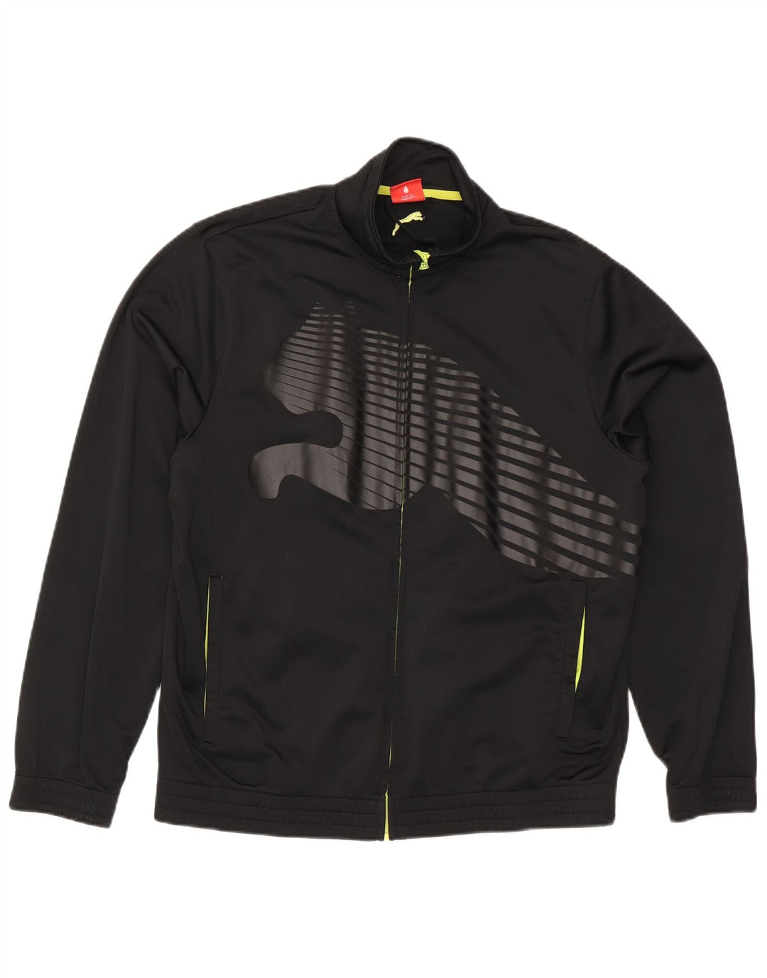 Мужская спортивная куртка с графическим рисунком Puma, большая черная полиэстеровая куртка