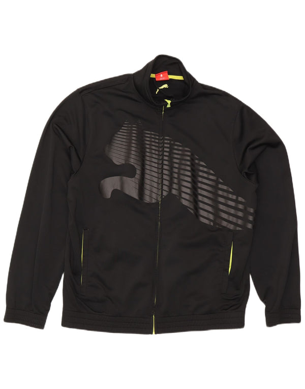 Мужская спортивная куртка с графическим рисунком Puma, большая черная полиэстеровая куртка