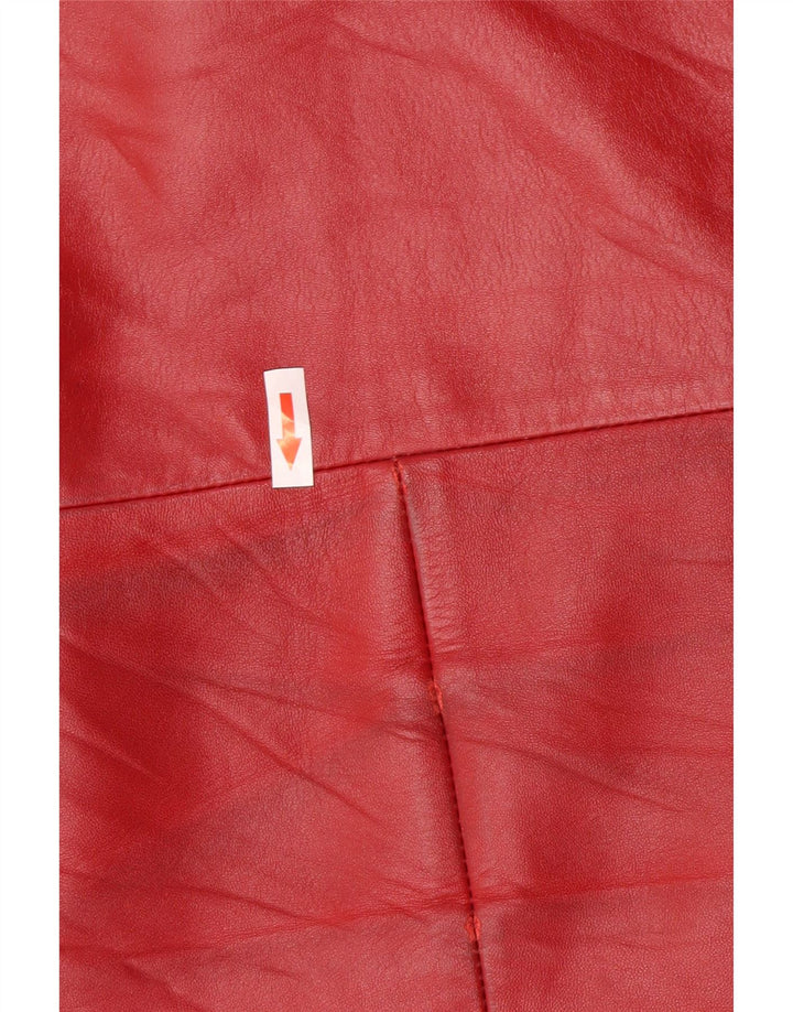 Винтажная женская кожаная куртка IT 44 Medium Red Leather